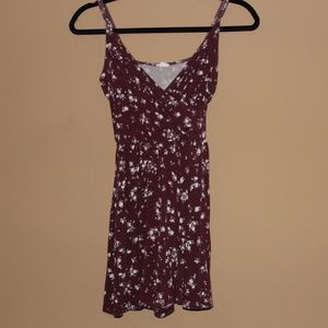 Garage Maroon Floral Print Romper